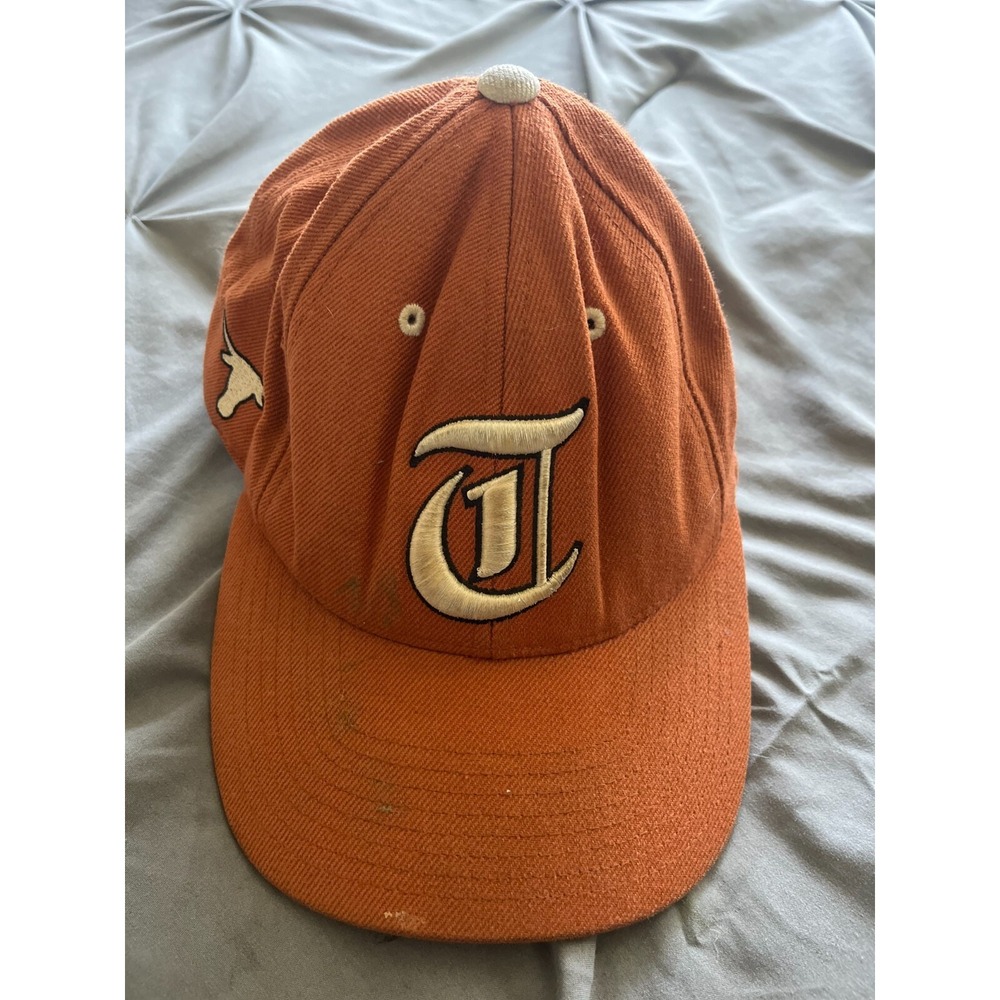 Vintage Texas Longhorns Burnt Orange Hat‎ Cap Top Of The World One-Fit Stretch